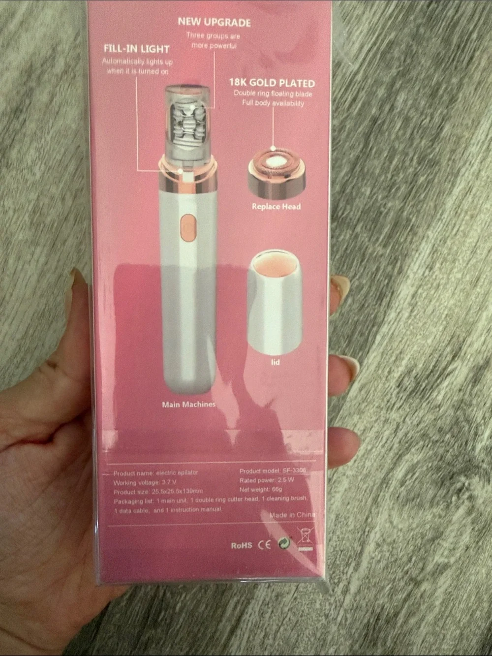 Multi Functional Shaver - White with Rose Gold Accents